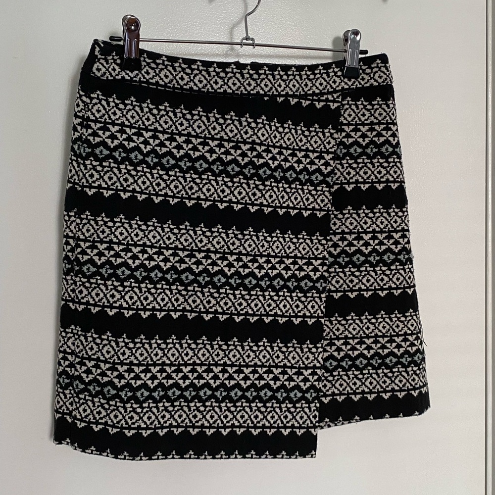 LOFT asymmetrical faux wrap miniskirt